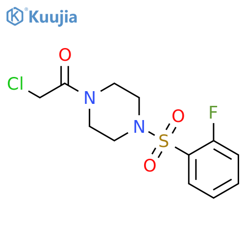 2-chloro-1-4-(2-fluorobenzenesulfonyl)piperazin-1-ylethan-1-one structure