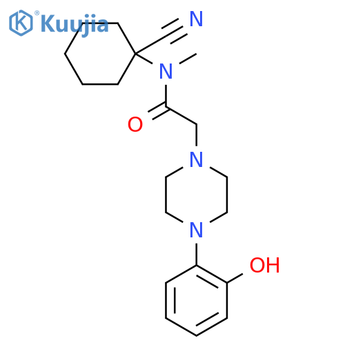 N-(1-Cyanocyclohexyl)-2-(4-(2-hydroxyphenyl)piperazin-1-yl)-N-methylacetamide structure
