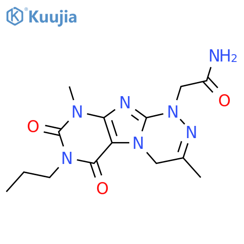 2-{3,9-dimethyl-6,8-dioxo-7-propyl-1H,4H,6H,7H,8H,9H-1,2,4triazino4,3-gpurin-1-yl}acetamide structure
