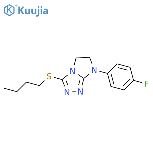 3-(butylsulfanyl)-7-(4-fluorophenyl)-5H,6H,7H-imidazo2,1-c1,2,4triazole structure