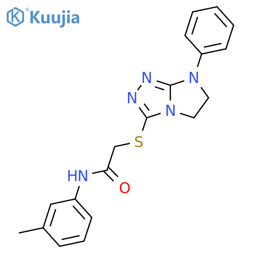 N-(3-methylphenyl)-2-({7-phenyl-5H,6H,7H-imidazo2,1-c1,2,4triazol-3-yl}sulfanyl)acetamide structure
