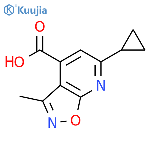 6-cyclopropyl-3-methylisoxazolo5,4-bpyridine-4-carboxylic Acid structure