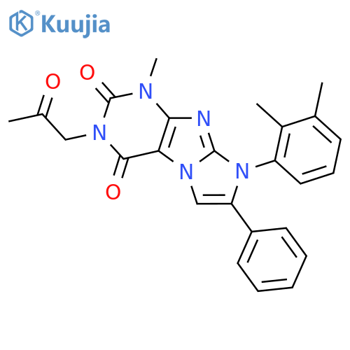 8-(2,3-dimethylphenyl)-1-methyl-3-(2-oxopropyl)-7-phenyl-1H,2H,3H,4H,8H-imidazo1,2-gpurine-2,4-dione structure
