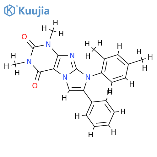 8-(2,4-dimethylphenyl)-1,3-dimethyl-7-phenyl-1H,2H,3H,4H,8H-imidazo1,2-gpurine-2,4-dione structure