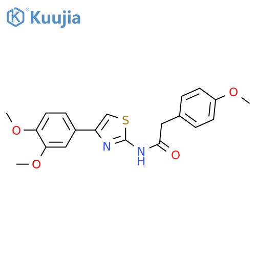 N-4-(3,4-dimethoxyphenyl)-1,3-thiazol-2-yl-2-(4-methoxyphenyl)acetamide structure