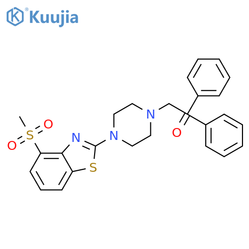 1-4-(4-methanesulfonyl-1,3-benzothiazol-2-yl)piperazin-1-yl-2,2-diphenylethan-1-one structure