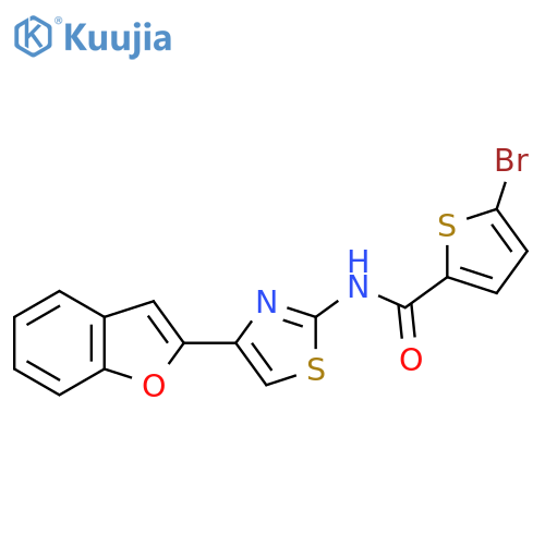 N-4-(1-benzofuran-2-yl)-1,3-thiazol-2-yl-5-bromothiophene-2-carboxamide structure