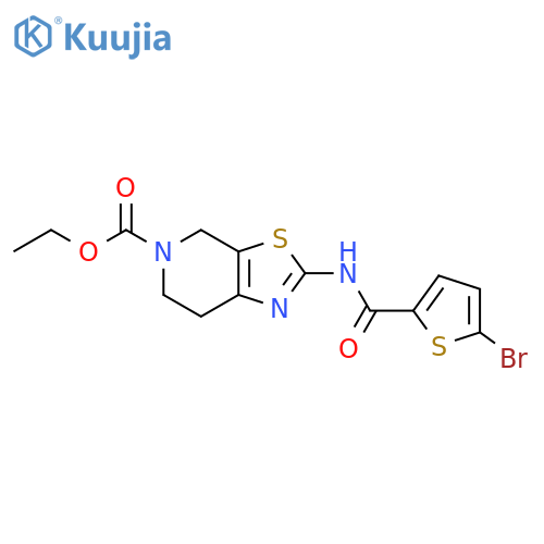 ethyl 2-(5-bromothiophene-2-amido)-4H,5H,6H,7H-1,3thiazolo5,4-cpyridine-5-carboxylate structure