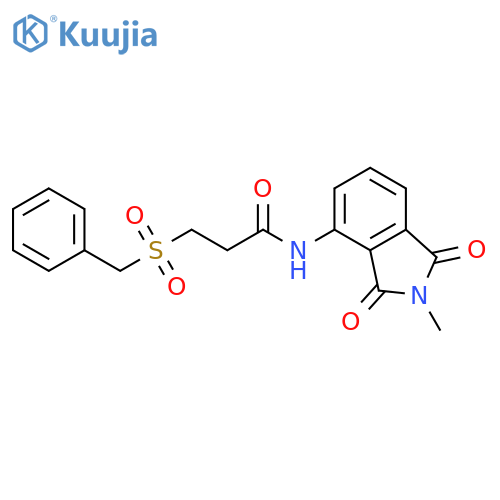 N-(2-methyl-1,3-dioxo-2,3-dihydro-1H-isoindol-4-yl)-3-phenylmethanesulfonylpropanamide structure