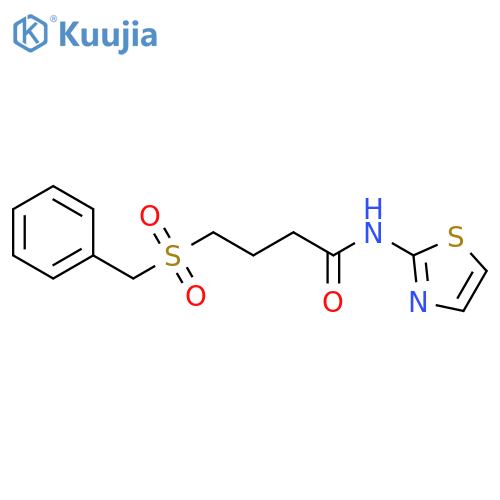 4-phenylmethanesulfonyl-N-(1,3-thiazol-2-yl)butanamide structure