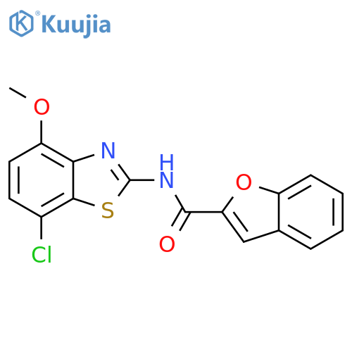 N-(7-chloro-4-methoxy-1,3-benzothiazol-2-yl)-1-benzofuran-2-carboxamide structure