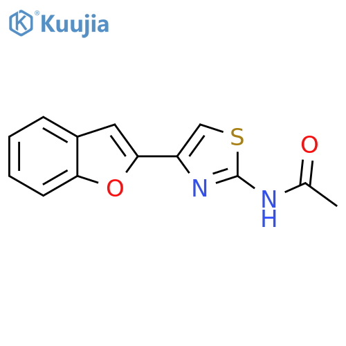 N-4-(1-benzofuran-2-yl)-1,3-thiazol-2-ylacetamide structure