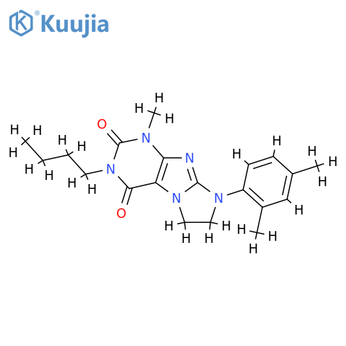 3-butyl-8-(2,4-dimethylphenyl)-1-methyl-1H,2H,3H,4H,6H,7H,8H-imidazo1,2-gpurine-2,4-dione structure