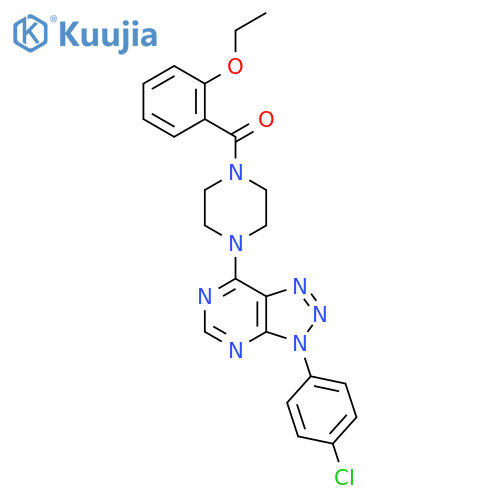 1-3-(4-chlorophenyl)-3H-1,2,3triazolo4,5-dpyrimidin-7-yl-4-(2-ethoxybenzoyl)piperazine structure