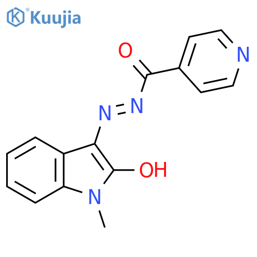 N'-(1-Methyl-2-oxo-1,2-dihydro-3H-indol-3-yliden)isonicotinohydrazide structure