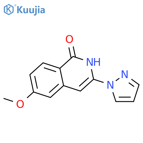 1(2H)-Isoquinolinone, 6-methoxy-3-(1H-pyrazol-1-yl)- structure
