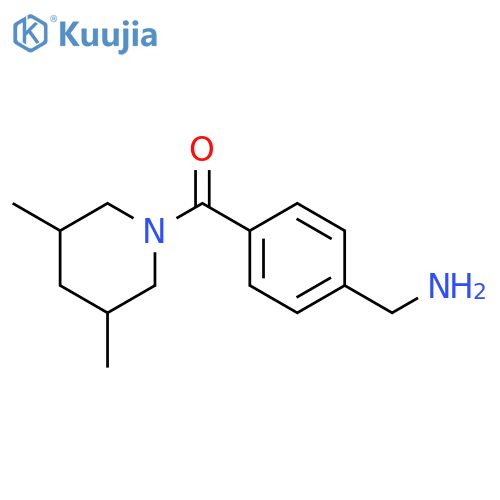 4-(3,5-dimethylpiperidine-1-carbonyl)phenylmethanamine structure