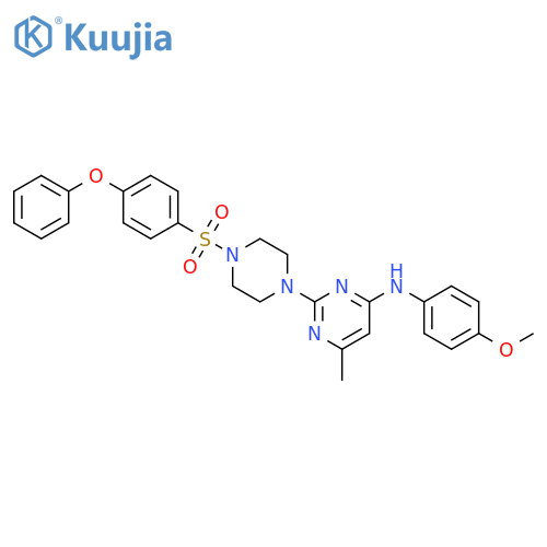 N-(4-methoxyphenyl)-6-methyl-2-4-(4-phenoxybenzenesulfonyl)piperazin-1-ylpyrimidin-4-amine structure
