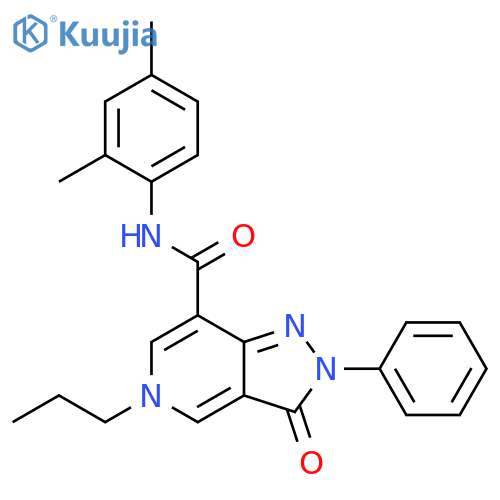N-(2,4-dimethylphenyl)-3-oxo-2-phenyl-5-propyl-2H,3H,5H-pyrazolo4,3-cpyridine-7-carboxamide structure