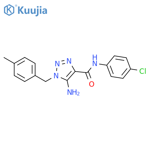 5-amino-N-(4-chlorophenyl)-1-(4-methylphenyl)methyl-1H-1,2,3-triazole-4-carboxamide structure