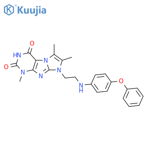 1,6,7-trimethyl-8-{2-(4-phenoxyphenyl)aminoethyl}-1H,2H,3H,4H,8H-imidazo1,2-gpurine-2,4-dione structure