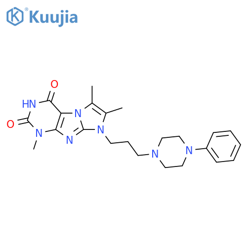 1,6,7-trimethyl-8-3-(4-phenylpiperazin-1-yl)propyl-1H,2H,3H,4H,8H-imidazo1,2-gpurine-2,4-dione structure