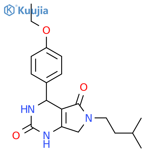 4-(4-ethoxyphenyl)-6-(3-methylbutyl)-1H,2H,3H,4H,5H,6H,7H-pyrrolo3,4-dpyrimidine-2,5-dione structure