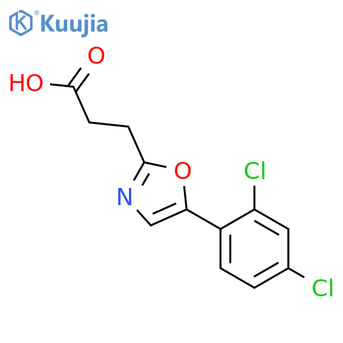 3-5-(2,4-Dichlorophenyl)-1,3-oxazol-2-ylpropanoic Acid structure