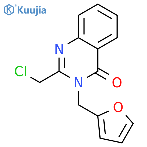 2-(chloromethyl)-3-[(furan-2-yl)methyl]-3,4-dihydroquinazolin-4-one structure