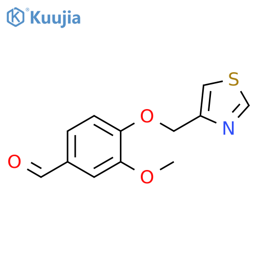 3-methoxy-4-(1,3-thiazol-4-yl)methoxybenzaldehyde structure