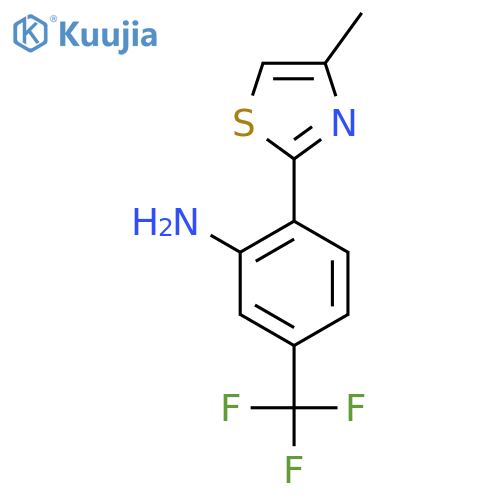 2-(4-Methylthiazol-2-YL)-5-(trifluoromethyl)aniline structure
