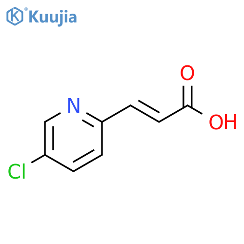 (2E)-3-(5-chloropyridin-2-yl)prop-2-enoic acid structure