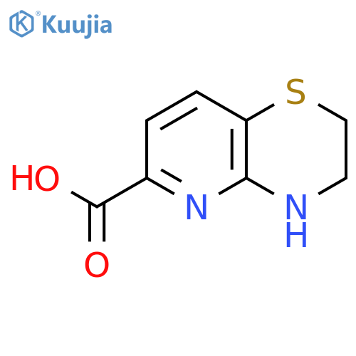 3,4-Dihydro-2H-pyrido[3,2-b][1,4]thiazine-6-carboxylic acid structure