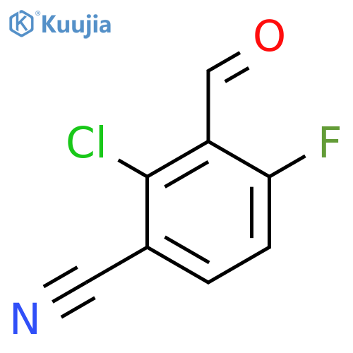 2-Chloro-4-fluoro-3-formylbenzonitrile structure