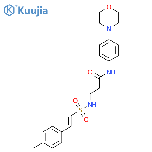 3-[2-(4-methylphenyl)ethenesulfonamido]-N-[4-(morpholin-4-yl)phenyl]propanamide structure