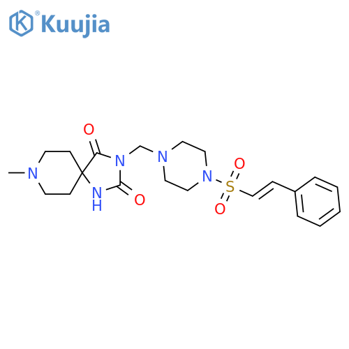 8-Methyl-3-{[4-(2-phenylethenesulfonyl)piperazin-1-yl]methyl}-1,3,8-triazaspiro[4.5]decane-2,4-dione structure