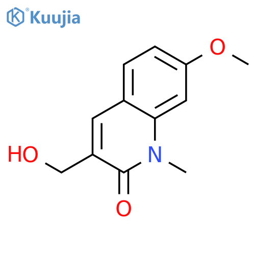 3-(hydroxymethyl)-7-methoxy-1-methyl-1,2-dihydroquinolin-2-one structure