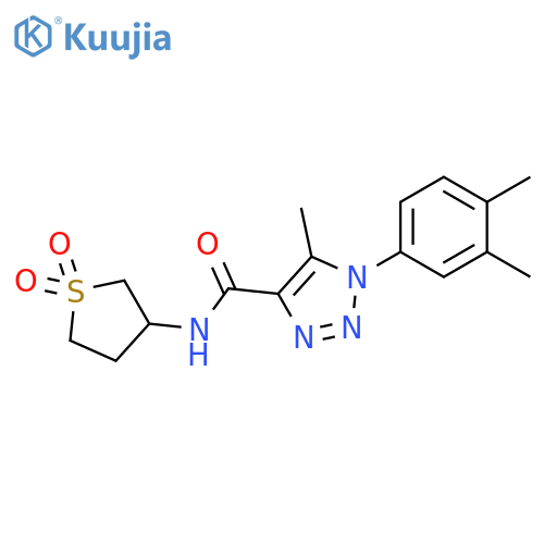 1-(3,4-dimethylphenyl)-N-(1,1-dioxo-1lambda6-thiolan-3-yl)-5-methyl-1H-1,2,3-triazole-4-carboxamide structure