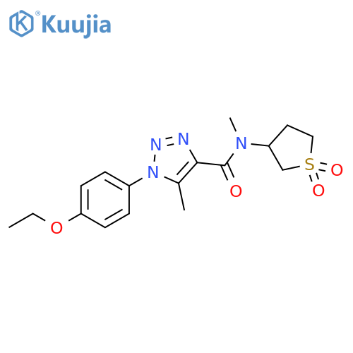 N-(1,1-dioxo-1lambda6-thiolan-3-yl)-1-(4-ethoxyphenyl)-N,5-dimethyl-1H-1,2,3-triazole-4-carboxamide structure