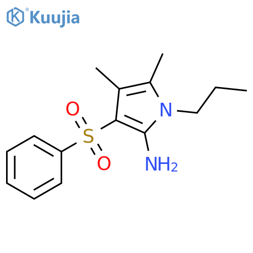 3-Benzenesulfonyl-4,5-dimethyl-1-propyl-1H-pyrrol-2-ylamine structure