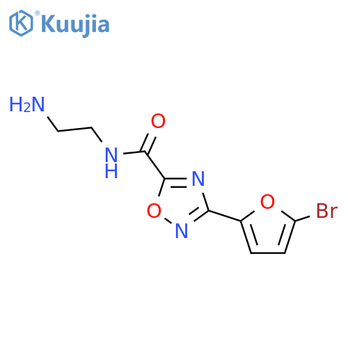 <br>3-(5-Bromo-furan-2-yl)-[1,2,4]oxadiazole-5-carboxylic acid (2-amino-ethyl)- amide structure