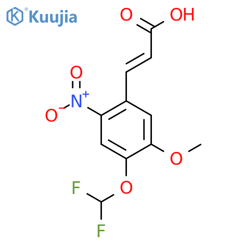 3-4-(Difluoromethoxy)-5-methoxy-2-nitrophenylprop-2-enoic Acid structure