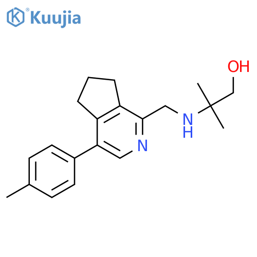 1-Propanol,2-[[[6,7-dihydro-4-(4-methylphenyl)-5H-cyclopenta[c]pyridin-1-yl]methyl]amino]-2-methyl- structure