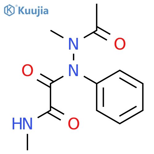 Acetic acid, (methylamino)oxo-, 2-acetyl-2-methyl-1-phenylhydrazide structure