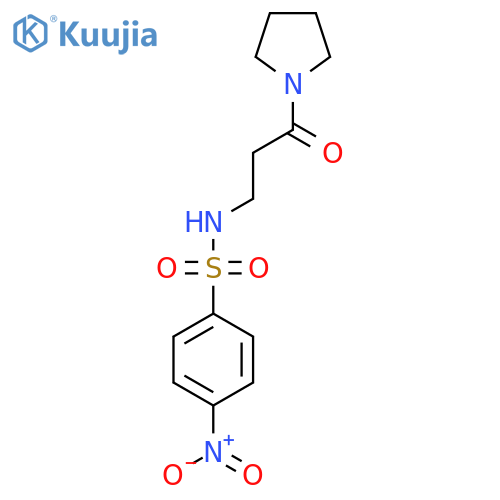 4-Nitro-N-(3-oxo-3-(pyrrolidin-1-yl)propyl)benzenesulfonamide structure