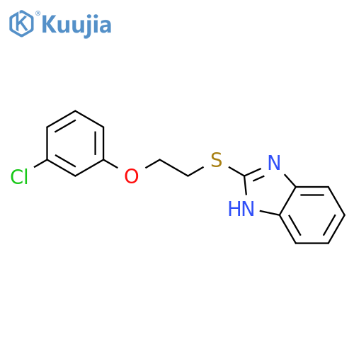 2-{2-(3-chlorophenoxy)ethylsulfanyl}-1H-1,3-benzodiazole structure