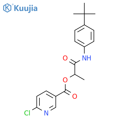 1-[(4-Tert-butylphenyl)carbamoyl]ethyl 6-chloropyridine-3-carboxylate structure