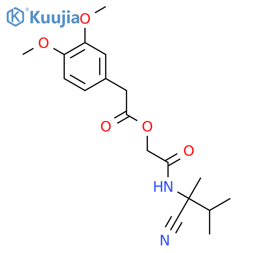 [(1-Cyano-1,2-dimethylpropyl)carbamoyl]methyl 2-(3,4-dimethoxyphenyl)acetate structure