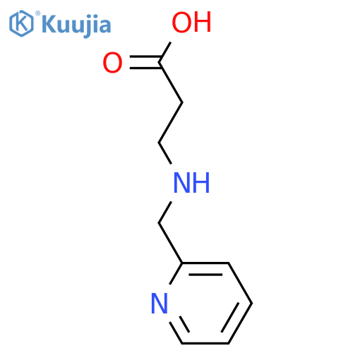 3-{[(pyridin-2-yl)methyl]amino}propanoic acid structure