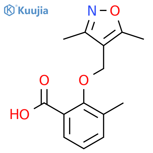 2-(3,5-Dimethylisoxazol-4-yl)methoxy-3-methylbenzoic Acid structure
